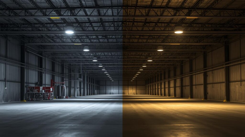 LED rasveta u magacinima u poređenju sa metal-halogenim lampama
